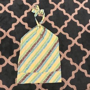 Milly yellow green print halter top size small